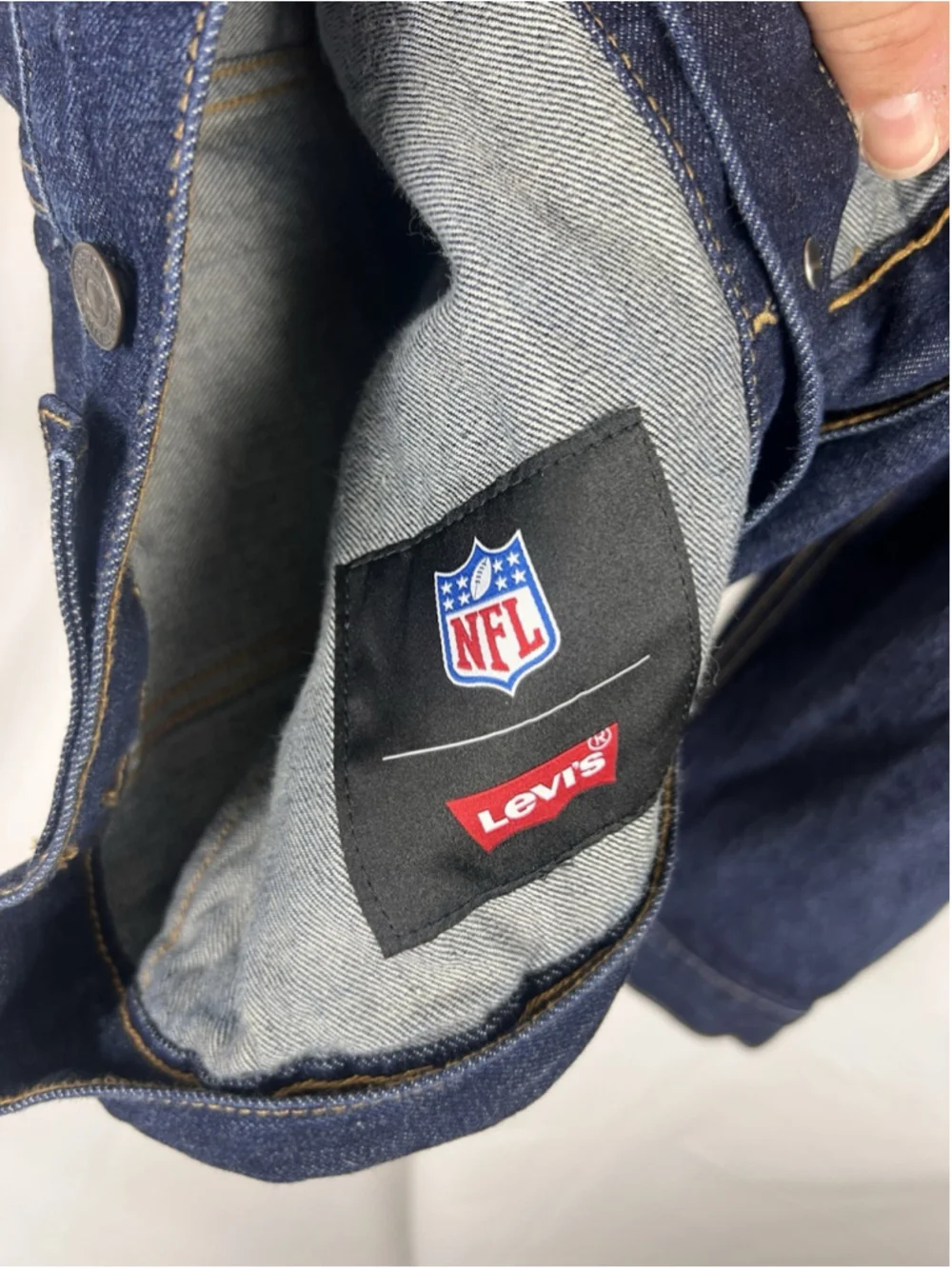 Levi Strauss & Co. Green Bay Packers NFL Blue Denim Jacket Size XL Licensed - Picture 6 of 6